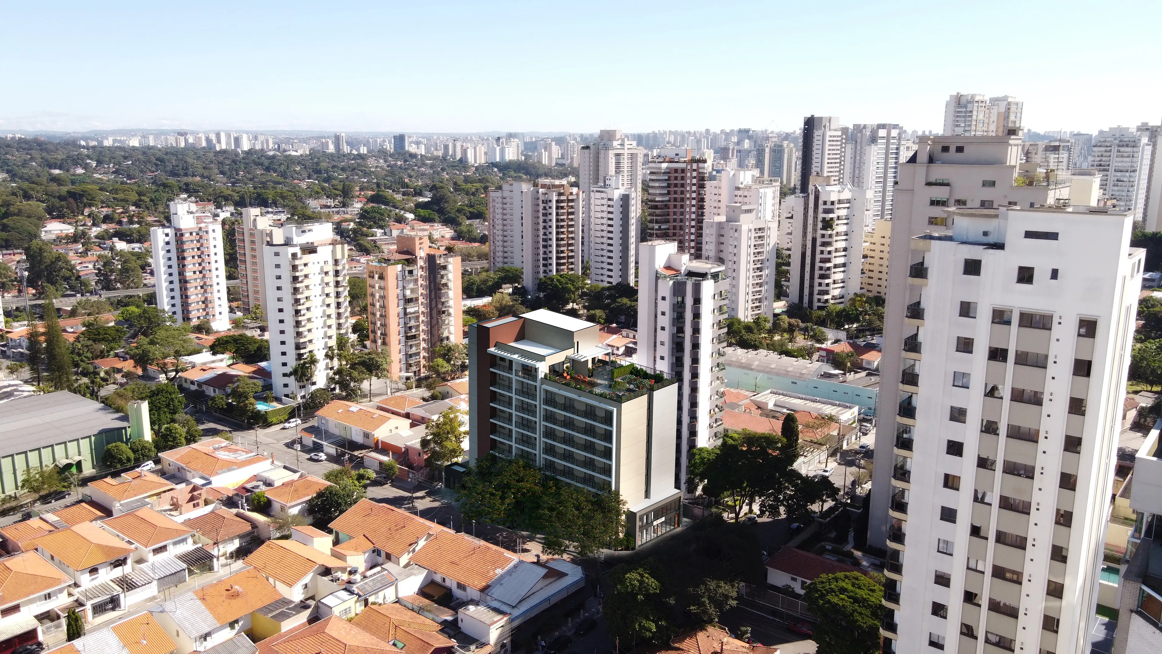 Fotomontagem Aérea da Região